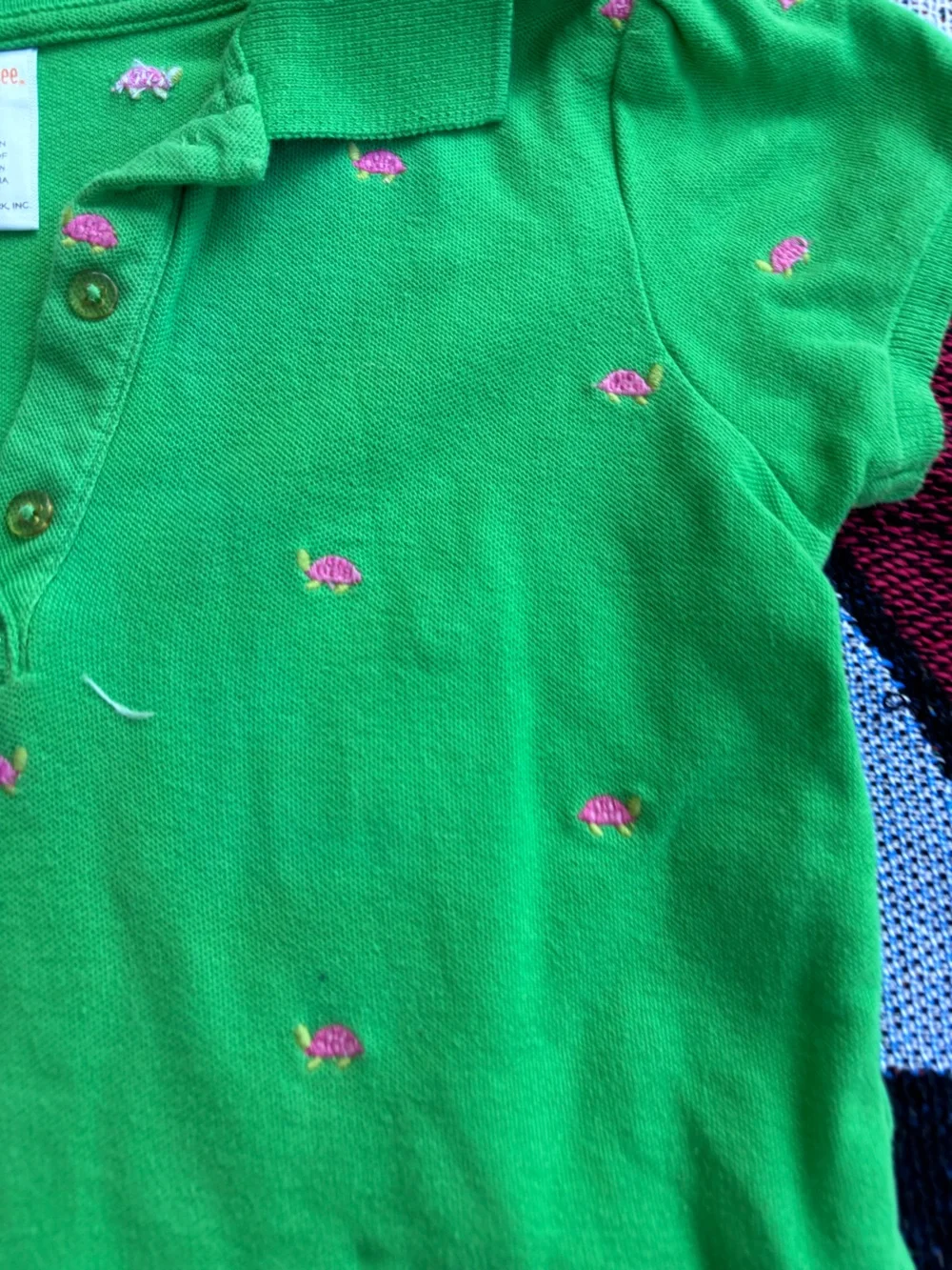 Gymboree green embroidered
